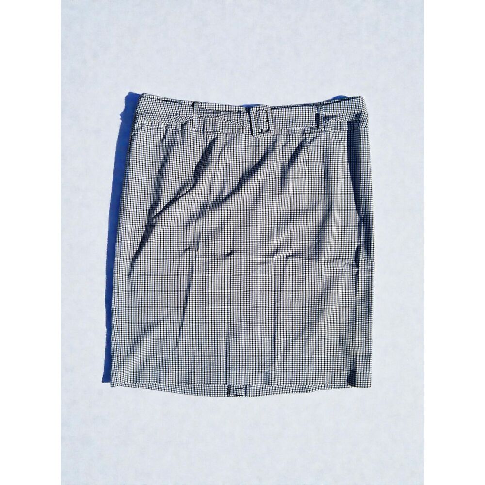 CATO Plus Size 22W Blue & Black Plaid Skirt with Belt